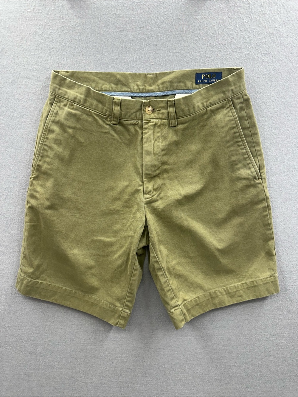 Polo Ralph Lauren Classic Fit Men Shorts Size30  Pocket Casual Chino Olive Green